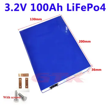 

In stock!3.2v lifepo4 battery 3.2v 100Ah lithium battery large capacity 3C discharge for diy 12V solar energy storage RV battery