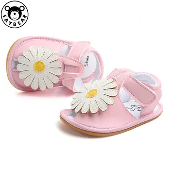 

New 2019 Arrival Baby Sandals PU Leather Flower Princess Shoes Summer Baby Girl Sandals Rubber Soles Cute Toddler Moccasins