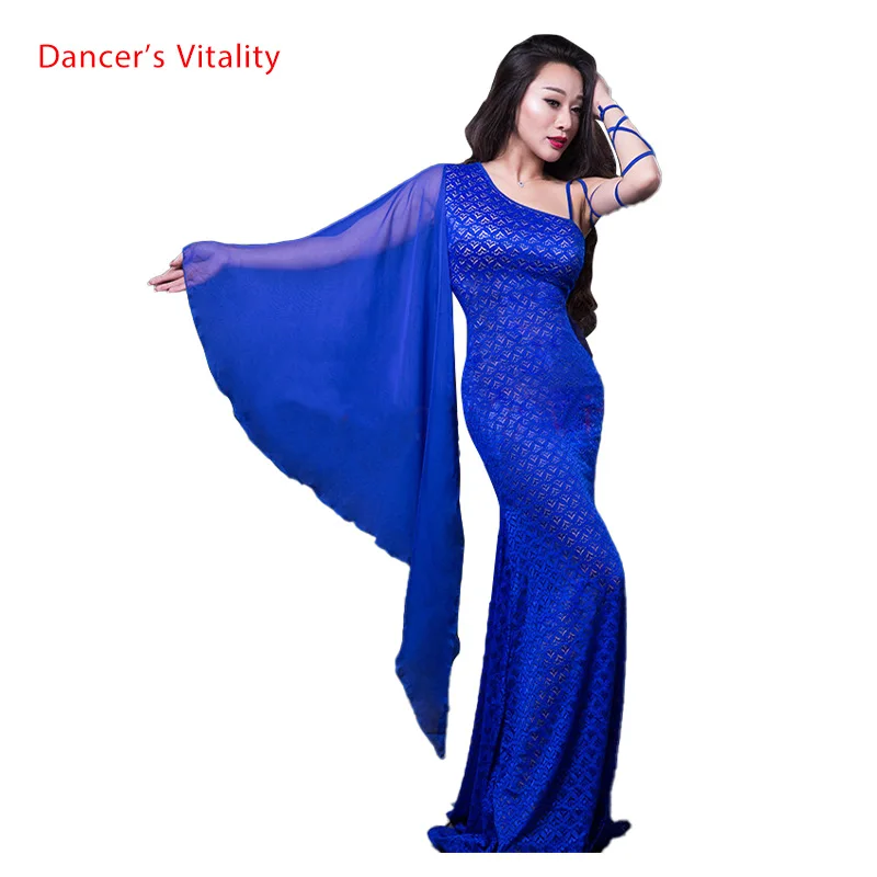 

Women belly dance clothing lace elegant belly dance dress forMaster Performance belly dancing clothes dress single sleeves dress