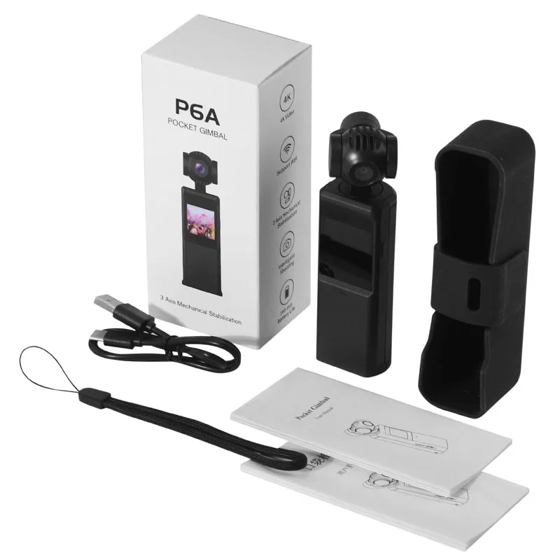 

P6A 3-Axis 4K HD Handheld Gimbal Camera Stabilizer HI3559V200 + IMX258 Smart Track Built-In Wi-Fi