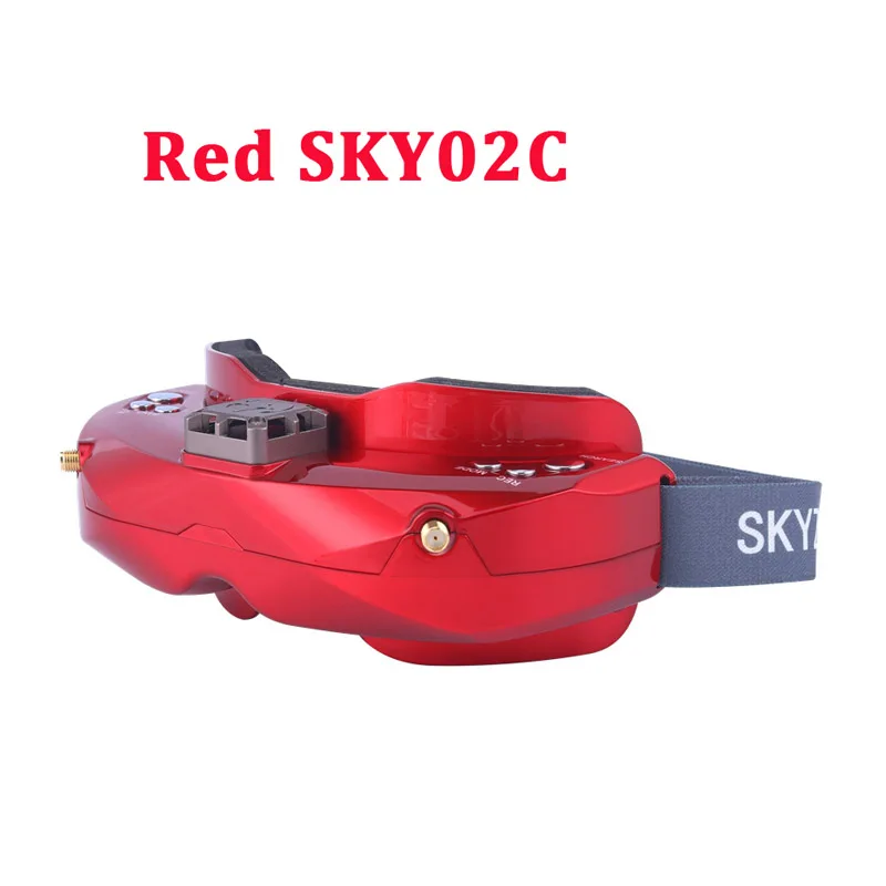 Red SKY02C Skyzone SKY03O O светодиодный/SKY03S/SKY02C/SKY02X 5,8 ГГц 48CH разнообразие FPV очки для радиоуправляемого дрона Accs OSD DVR HDMI и головной вентилятор светодиодный - Цвет: Red SKY02C