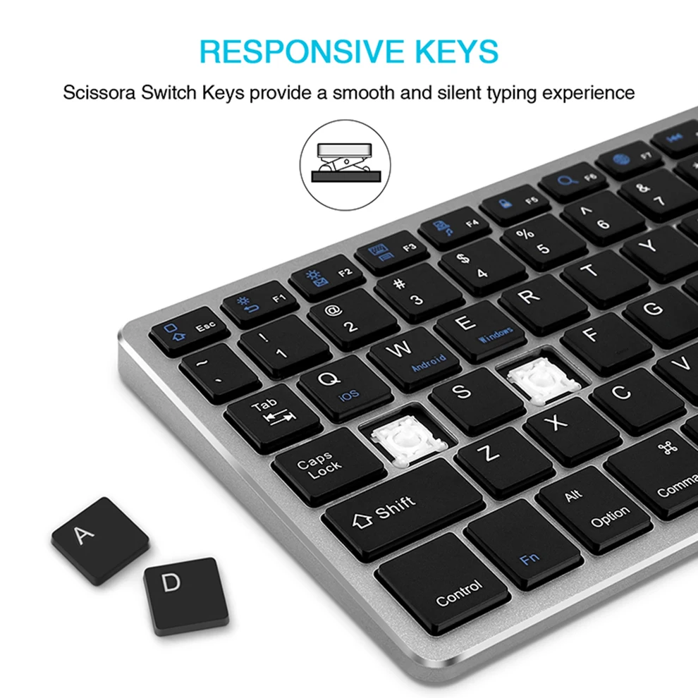 Seenda teclado sem fio bluetooth para tablet