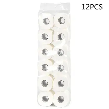 

12 Rolls 4 Layers Toilet Tissue Wood Pulp Home Bath Toilet Roll Toilet Paper Soft Toilet Paper Skin-friendly Paper Towels