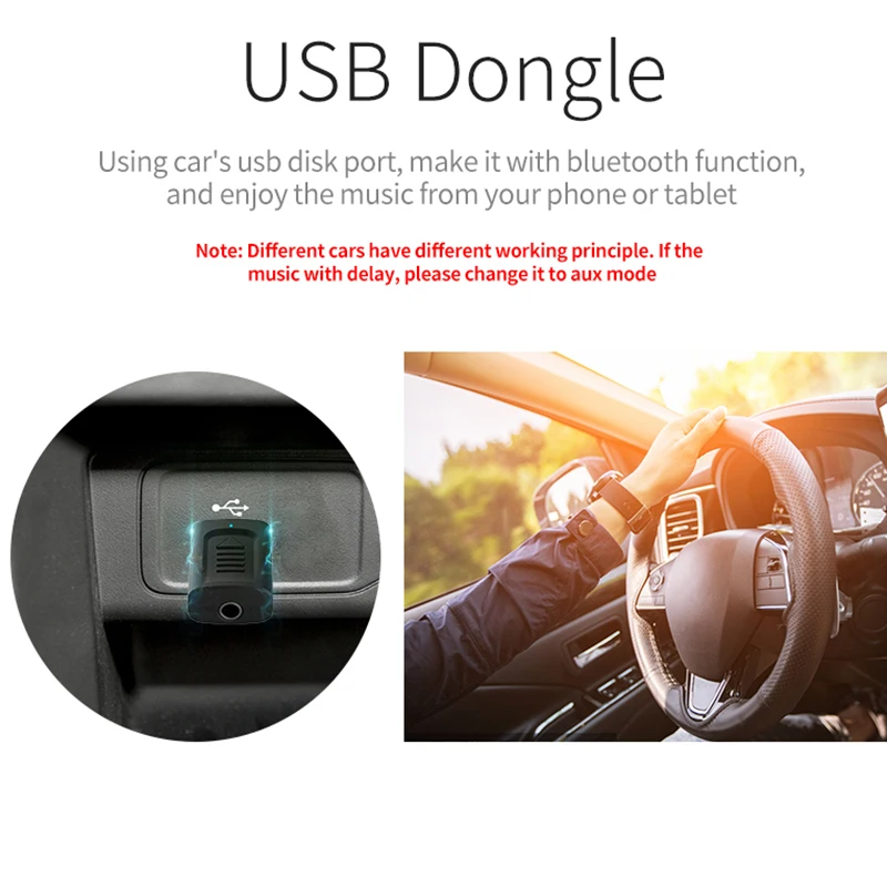 USB Bluetooth 5 0 адаптер 4 в 1 3 мм AUX BT аудио приемник трансмиттер беспроводной стерео
