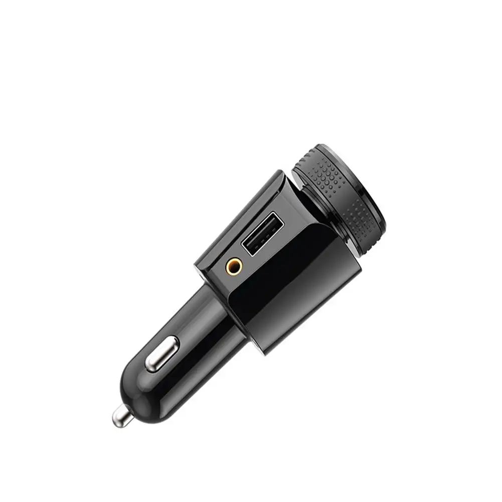 Yiwa Автомобильный Bluetooth MP3-плеер fm-передатчик голосовая навигация умное зарядное устройство - Цвет: black