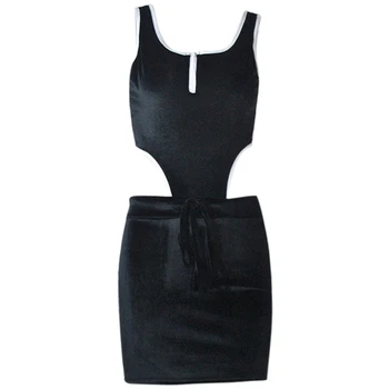 

Women Tracksuit Bodysuits+Skirts Suits Two Piece Set Outfits Night Club Sexy Street Bandage Bodycon