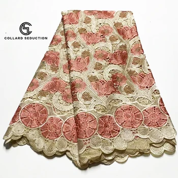 

CS Lilac Water Soluble Lace Guipure Lace Fabric High Quality Nigerian Lace Fabric 2020 African French Cord Lace For Wedding