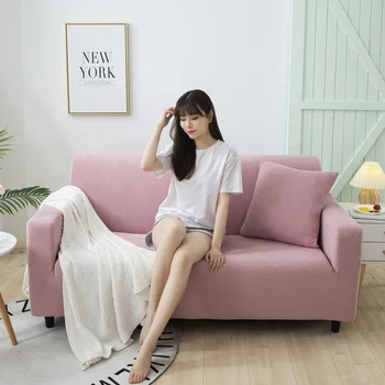 

Polar Fleece Stretch Slipcover Thickened Elastic Stretch Sectional Sofa Cover for Living Room Couch Cover L shape Armchair Cover
