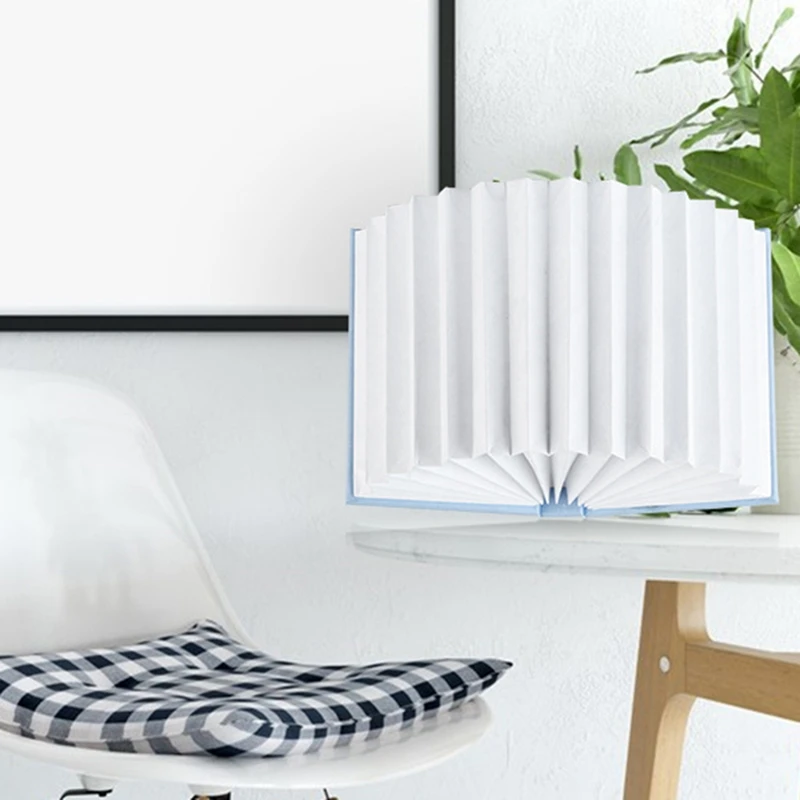 Fashion-USB Rechargeable Nightlight Warm White LED Wooden/Leather Foldable Mini Book Shape Light Desk Night Lamp for Living Room