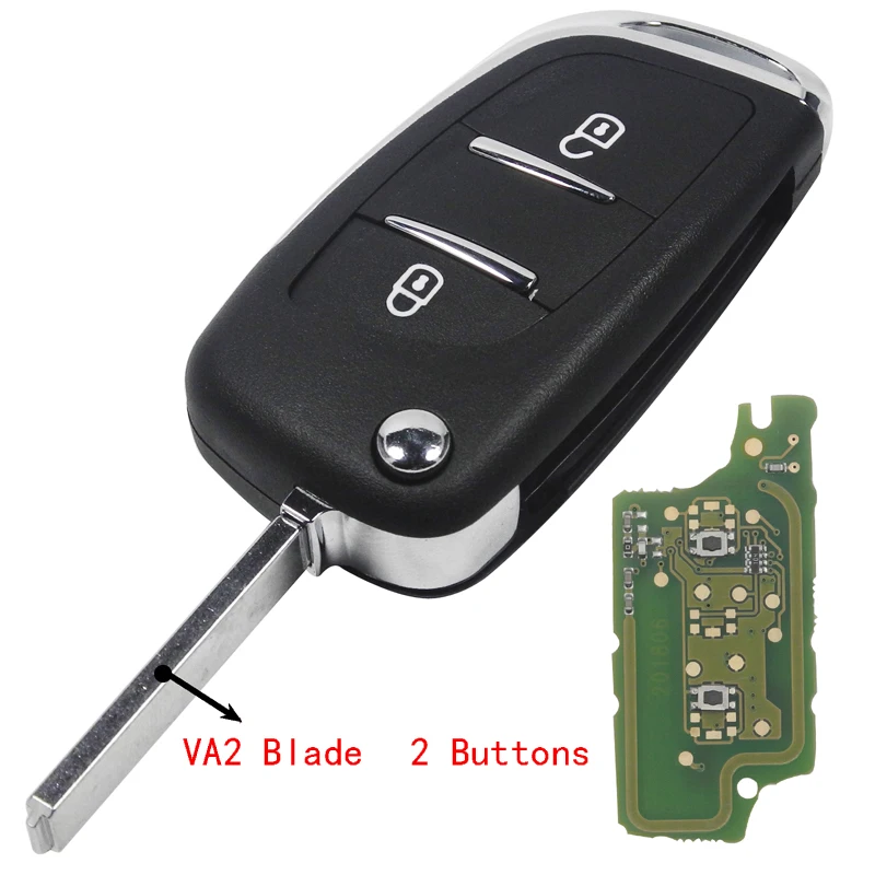 Jingyuqin 2/3B ASK/FSK Filp дистанционный ключ-брелок от машины 433 МГц ID46 Чип ремонт для peugeot 307 407 607 807 партнер CE0523 HU83/VA2 лезвие