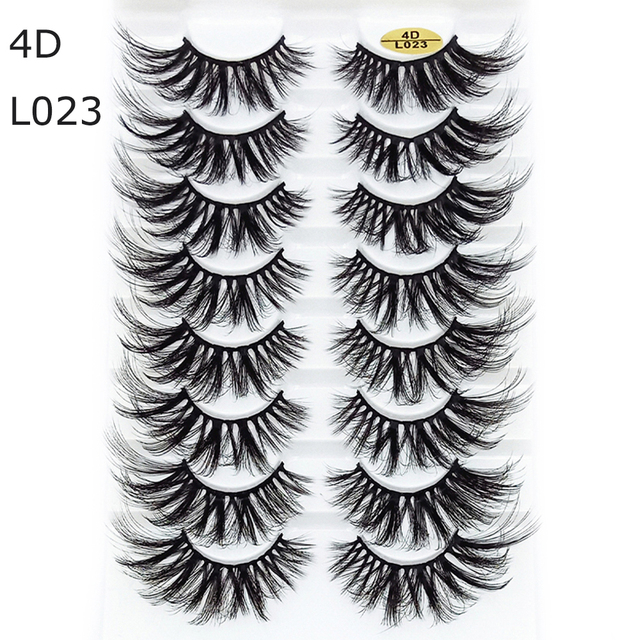 8 Pairs 3D Mink False Eyelashes Natural Wispy Fluffy Dramatic Volume Fake Lashes Extension Handmade Cruelty-free Eyelash