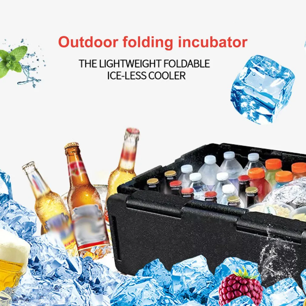 24L/60L Portable Collapsible Cooler Outdoor Insulation Storage Box Waterproof for Tailgating Picnics Beach Trips