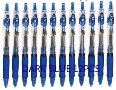 dark blue 12pcs M& G 12 штук 0,5 мм Удобная гелевая ручка гелевые ручки papelaria Canetas escolar офисные аксессуары Школьные принадлежности R1 - Цвет: dark blue 12pcs