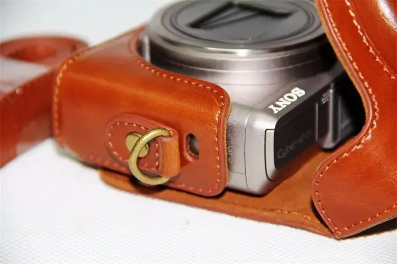 PU Камера кожаный чехол Обложка для sony DSC-HX60 DSC-HX50V HX60 HX50V HX30 сумка-чехол для камеры с плечевым ремнем
