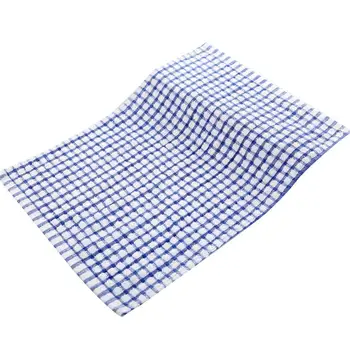 

Hot Soft Plaid Absorbent Kitchen Table Dishcloth Cotton Cleaning Cotton Tea Towel Table Napkins Dishcloth Placemats cloth