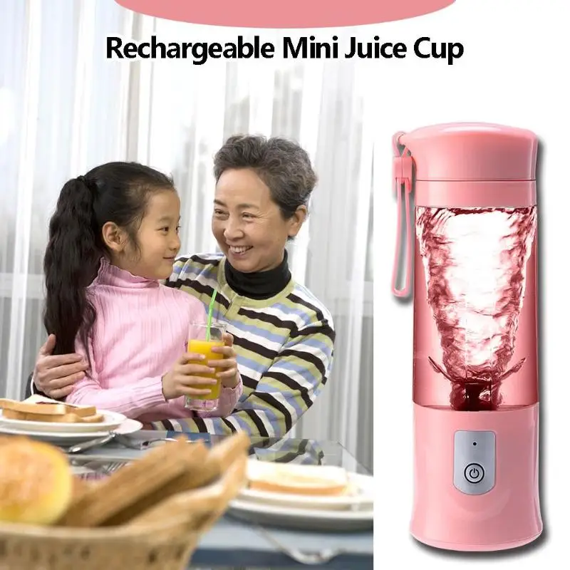 

420ml Portable Mini Juicer Europe and America Are Popular Fashionable USB Rechargeable Blender Mixer Smoothie Juice Machine