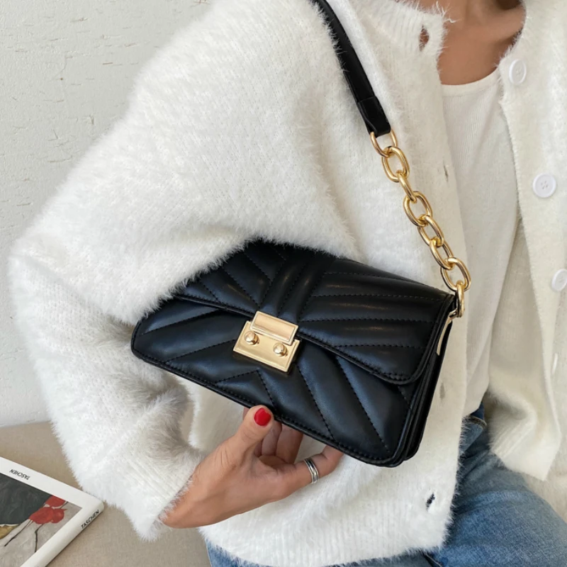 Модные сумки-Багеты с узором под крокодиловую кожу миниатюрные сумки через плечо