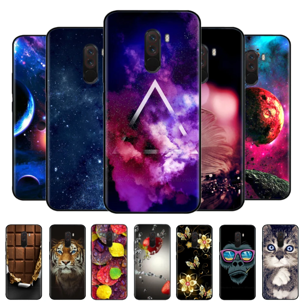 Custodia Per Telefono Per Xiaomi Pocophone F1 Custodia Globale Pocofone F1 Custodia Morbida In Silicone Tpu Per Custodia Xiomi Poco F1 Paraurti Nero