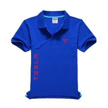 Tesla logo Мужская модная повседневная мужская рубашка поло однотонная Повседневная рубашка поло