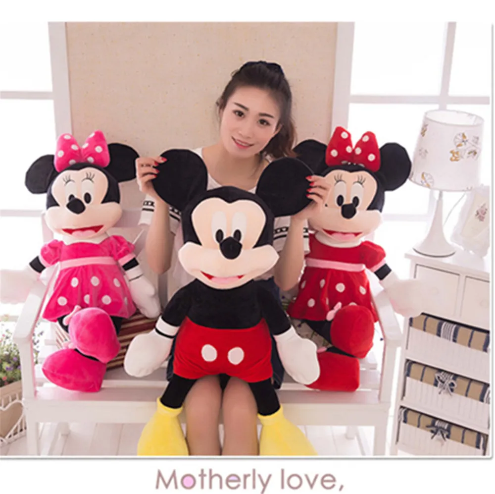 Hot Sale 40-100cm High Quality Stuffed Mickey&Minnie Mouse Plush Toy Dolls Birthday Wedding Gifts For Kids Baby Children