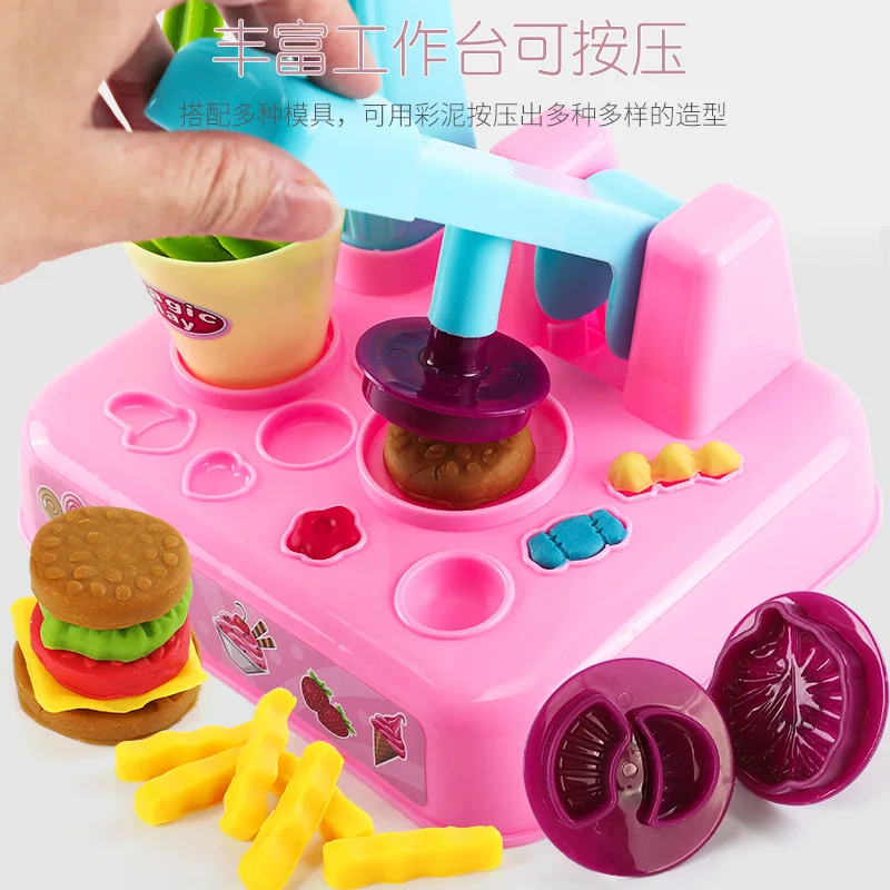 Цветная глина, пластилин, мороженое, инструмент, набор форм, машина для лапши, 1-3-6 лет, игровой домик, игрушки для девочек