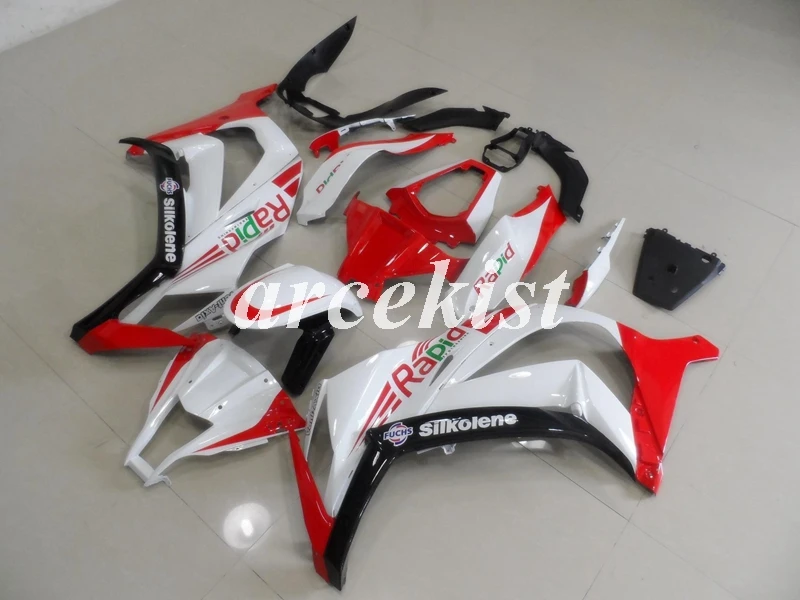 ABS полный обтекатель комплект подходит для kawasaki Ninja ZX-10R ZX10R 2011 2012 2013 Кузов Набор 11 12 13 14 15 красный белый