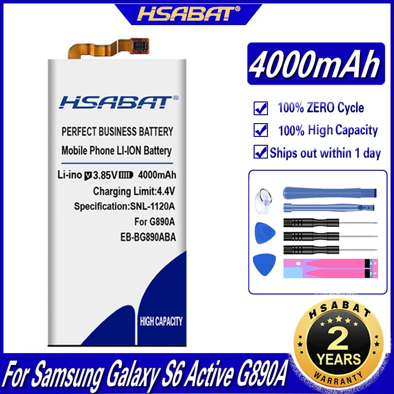 HSABAT 4000mAh EB BG890ABA аккумулятор для Samsung Galaxy S6 Active G890A G870A LTE A SM G890 G890A|Аккумуляторы
