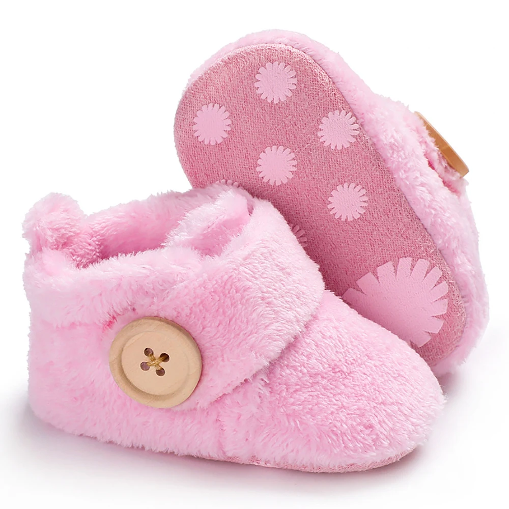 Теплая обувь для малышей; обувь для маленьких мальчиков и девочек; мягкая зимняя обувь для малышей; Удобная нескользящая обувь из хлопка для новорожденных; теплые носки
