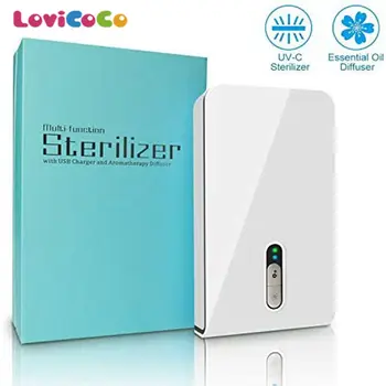 

UV Lights Cell Phone Sterilizer Box With Wireless ChargerUV Smartphone Sanitizer Cleaner Aromatherapy Function Disinfector