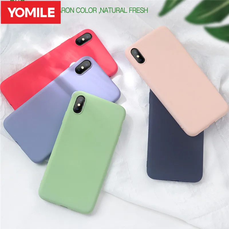 Lovely Liquid Silicone Soft TPU Cases For iphone 6 7 8S S Plus Colorful Cute Protection Cover X XS XR MAX |