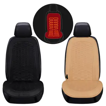 

12V Car Heated Seat Cushion General Seat Heating Pad Soft Velour Cover With Warm Adjustment Function Heated Seat Cushion