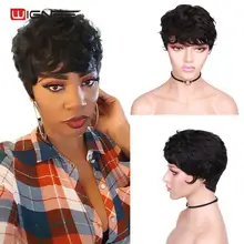 Wignee Korotkie Vyushiesya Chelovecheskie Volosy Parik Dlya Zhenshin Naturalnye Chernye Volosy Remy Jerry Curl Vysokoj Plotnosti Glueless Deshevye Chelovecheskie Pariki Kupit Nedorogo V Internet Magazine S Dostavkoj Sravnenie Cen Harakteristiki Foto