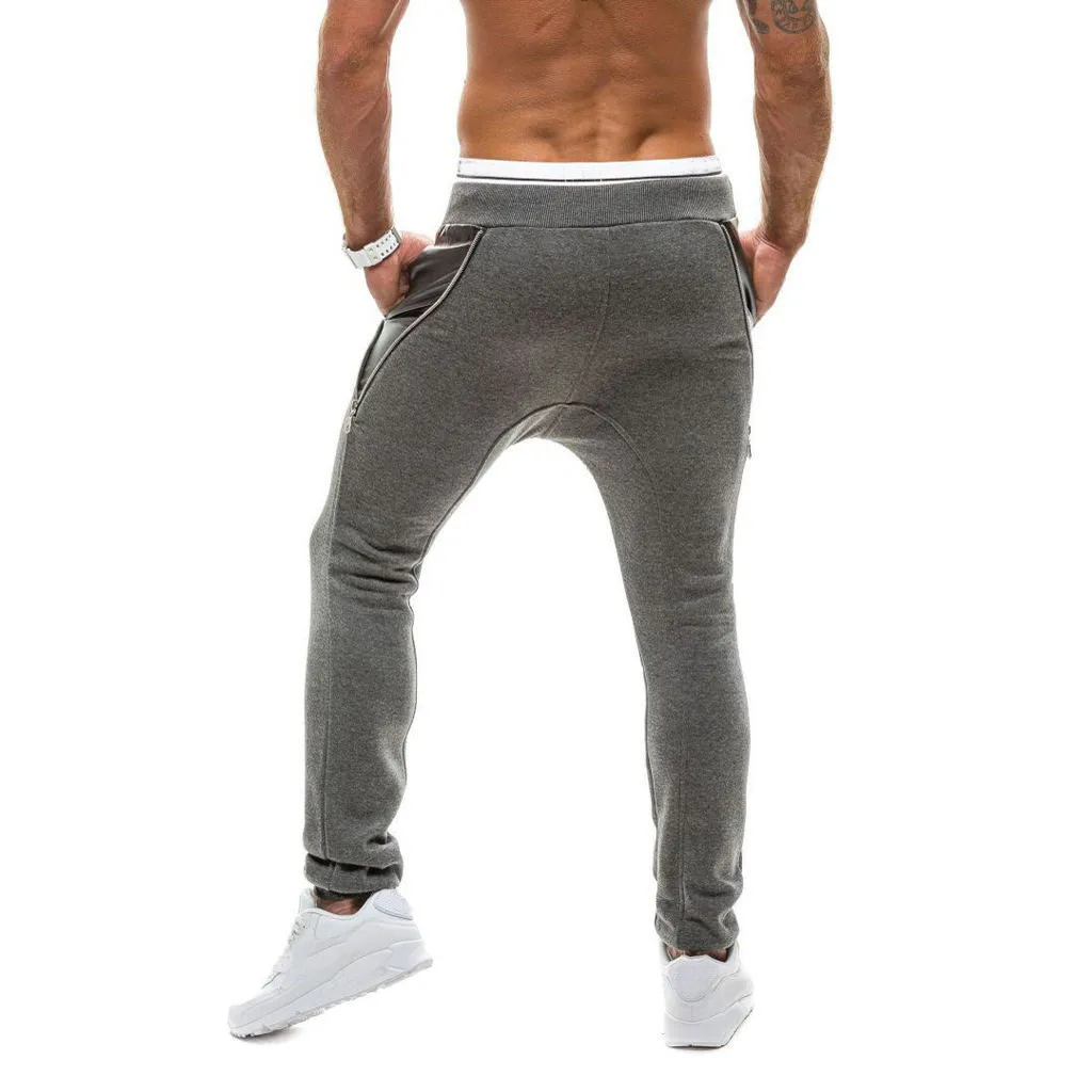 Vogue Jogger брюки мужские повседневные однотонные Свободные Лоскутные цветные спортивные брюки Pantalones Hombre мужские беговые брюки