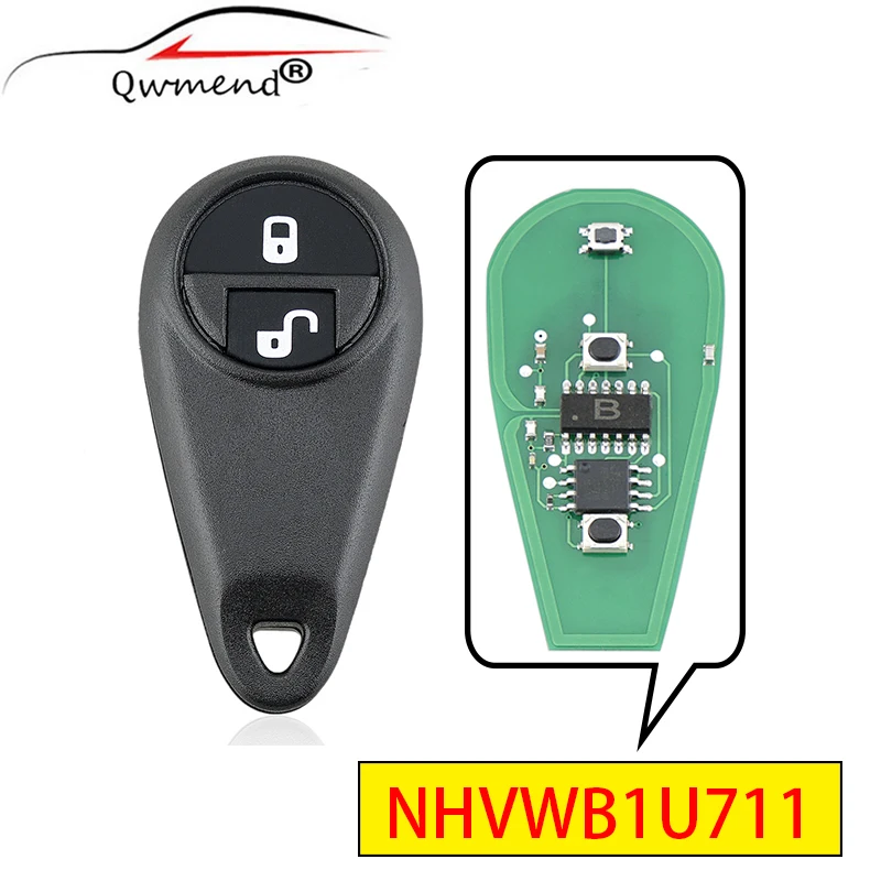 

QWMEND NHVWB1U711 Smart Car Key for Subaru Forester Impreza 2005-2008 Keyless Entry Car Remote Key Fob 433mhz 2 Buttons