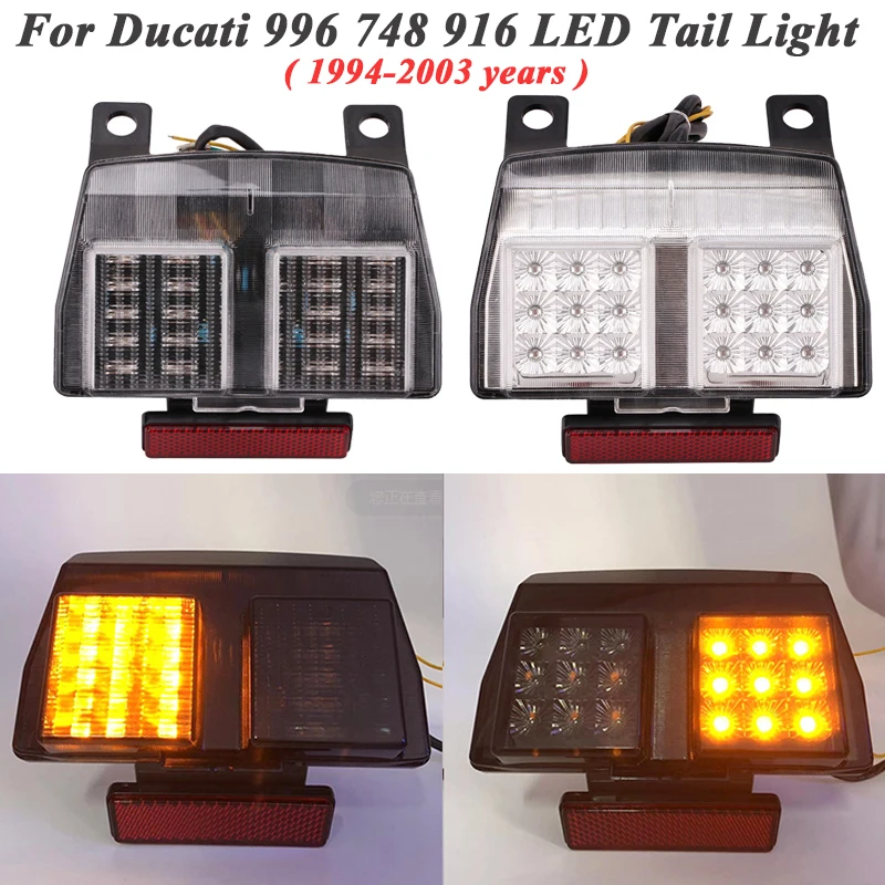 

For Ducati 748 916 996 998 1994 - 2003 Motorcycle LED Tail Light Integrated Light Turn Signal Light Tail Stop Brake Warning Lamp