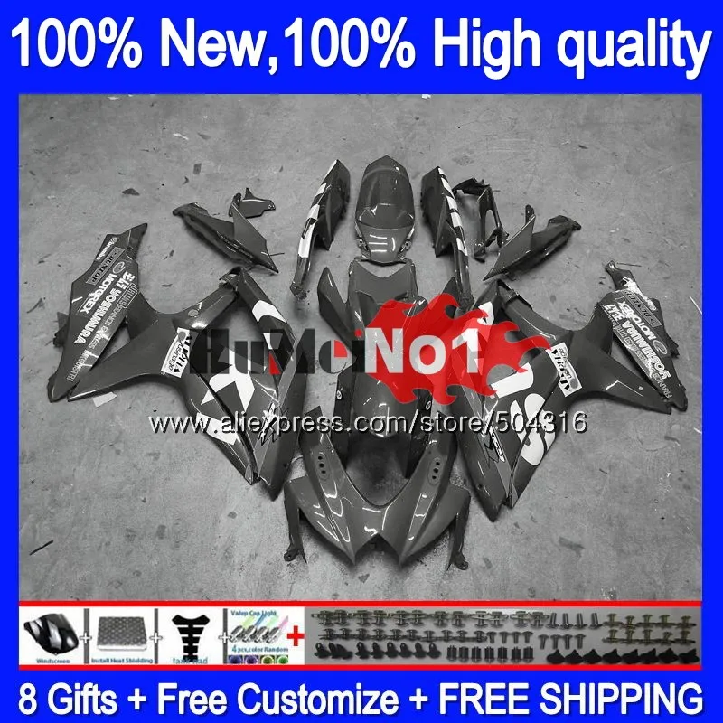 Корпус для SUZUKI GSXR-750 GSXR600 GSX-R750 2008 2009 2010 17MC. 173 GSXR-600 K8 GSXR750 GSXR 600 750 08 09 10 серебристо-серый обтекатель - Цвет: No. 1