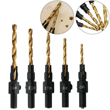 

HSS Titanium Coated Woodworking Countersink Drill Bits Chamfer Workshop Tools