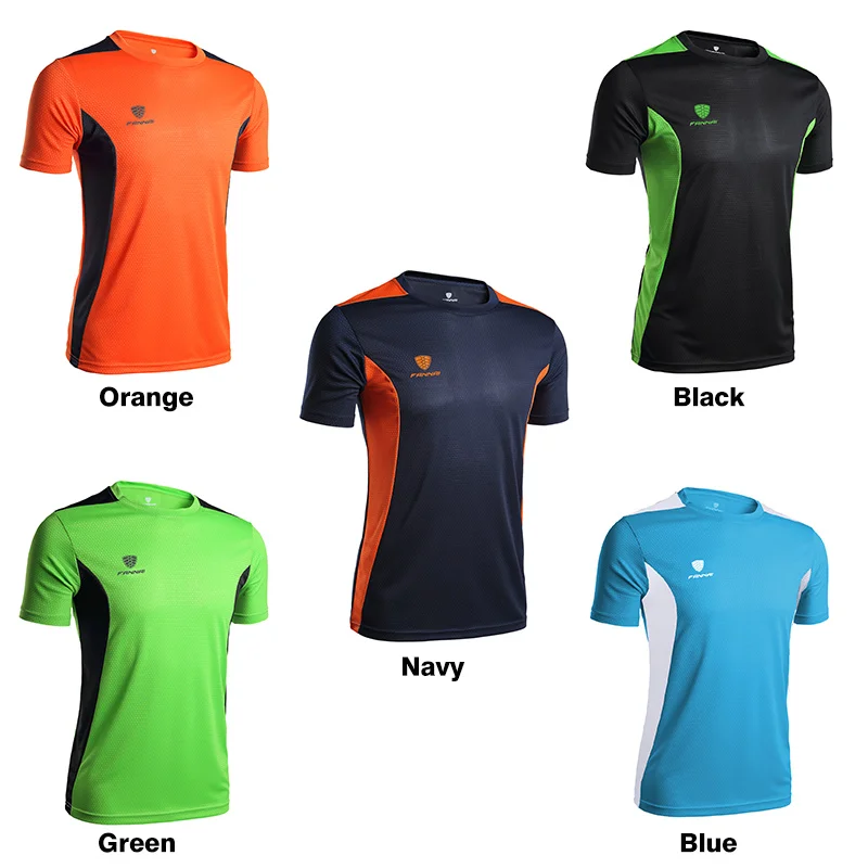FANNAI Soccer Jerseys Men Customized Slim Fit Short-sleeve Sport shirt Football Shirts Training Summer Running Soccer Jersey