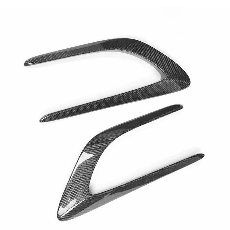 Carbon Fiber Front Side Air Intake Vent Fins for Mercedes Benz W205 C63 AMG 4Door-18