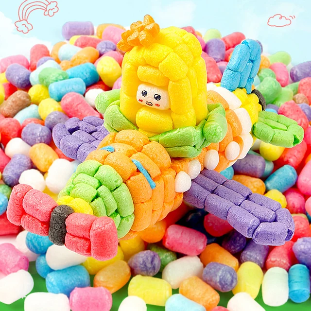 500PCS Handmade DIY Starch Kids Colorful Building Blocks Magic Corn Plasticine Children Child Toy Creation Toy Festival Gift 2
