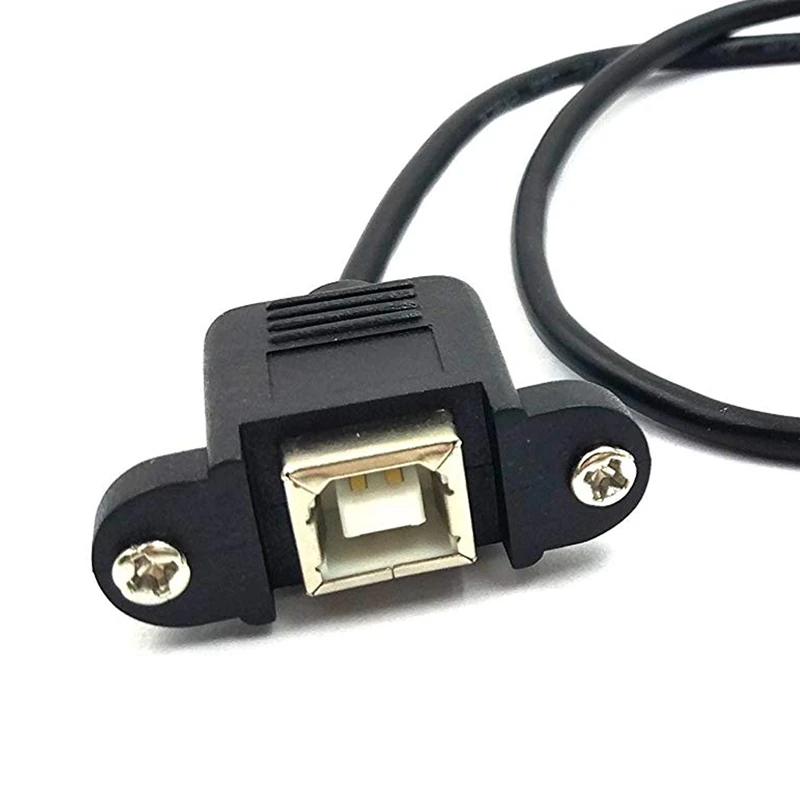 50CM 5 Pin Motherboard Female Header to USB Type B Female Adapter Dupont Extender Cable with Screw Panel Mount Holes(5Pin/BF 0