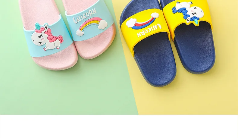 comfortable sandals child Kids Cartoon Slippers Baby Boy Girl Non-slip Flat Beach Shoes Toddler Summer Swimming Slipper Children's Bathroom Flip Flop children's sandals