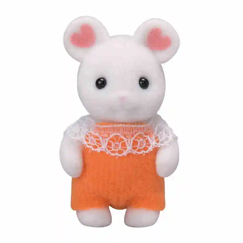 Игрушка для кукольного домика животное пушистая фигурка мышь из зефира бутылка