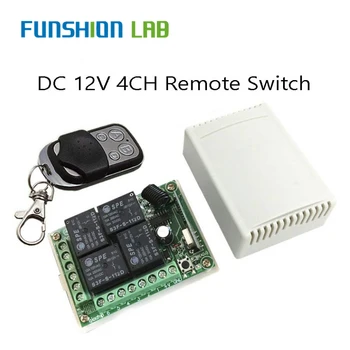 

QIACHIP 433Mhz Universal Wireless Remote Control Switch DC12V 4CH Relay Receiver Module + 4 CH RF Remote 433 Mhz Transmitter DIY