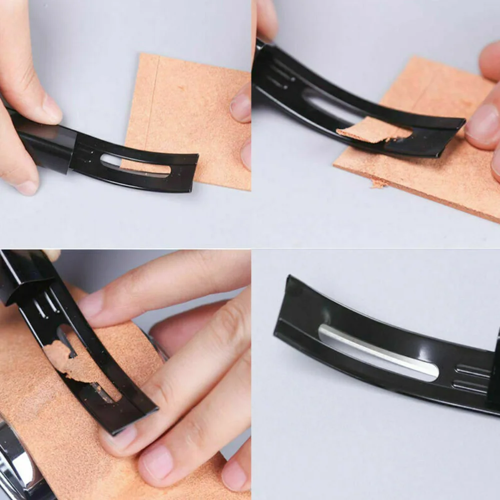 Blades DIY Handheld Craft Carbon Steel Practical Sharping Leather Skiving Tool Cut Off Thin Home Safety Cutting Sculpture Manual - Цвет: Черный