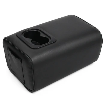 

Second Row Rear Central Armrest Box W/ Cup Holder Arm Rest for Ford Explorer Car Accessories(Black)