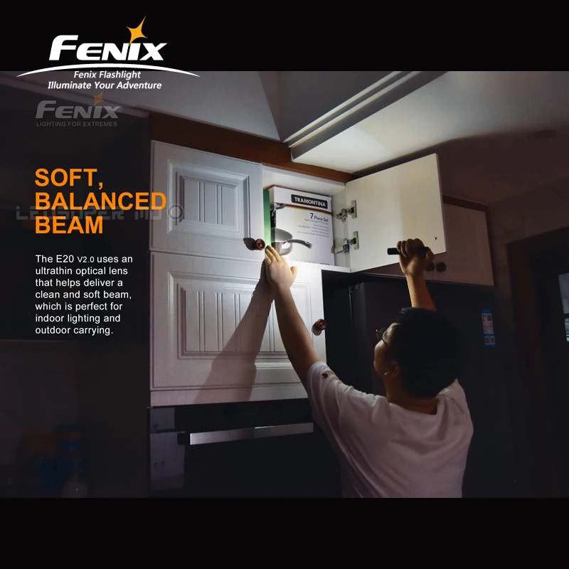 Портативный Легкий/компактный светодиодный фонарик Fenix E20 V2.0 Luminus SST20 с 2