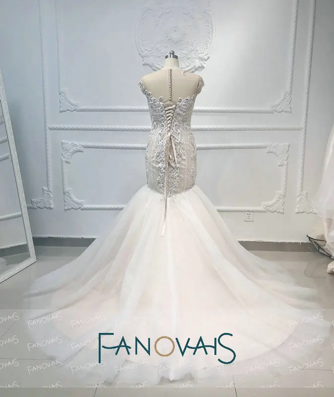 Роскошные свадебные платья русалки со съемным шлейфом vestido de noiva trouwjurk robe mariage suknia slubna
