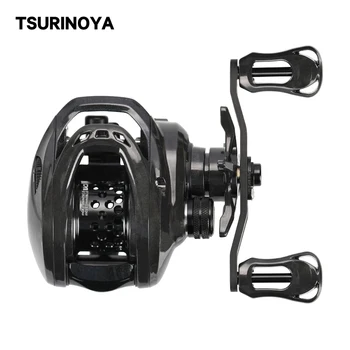 

TSURINOYA BFS Carbon Baitcasting Fishing Reel DARK WOLF 50 Ultralight 151g Trout Ajing Saltwater Shallow Spool Casting Reel