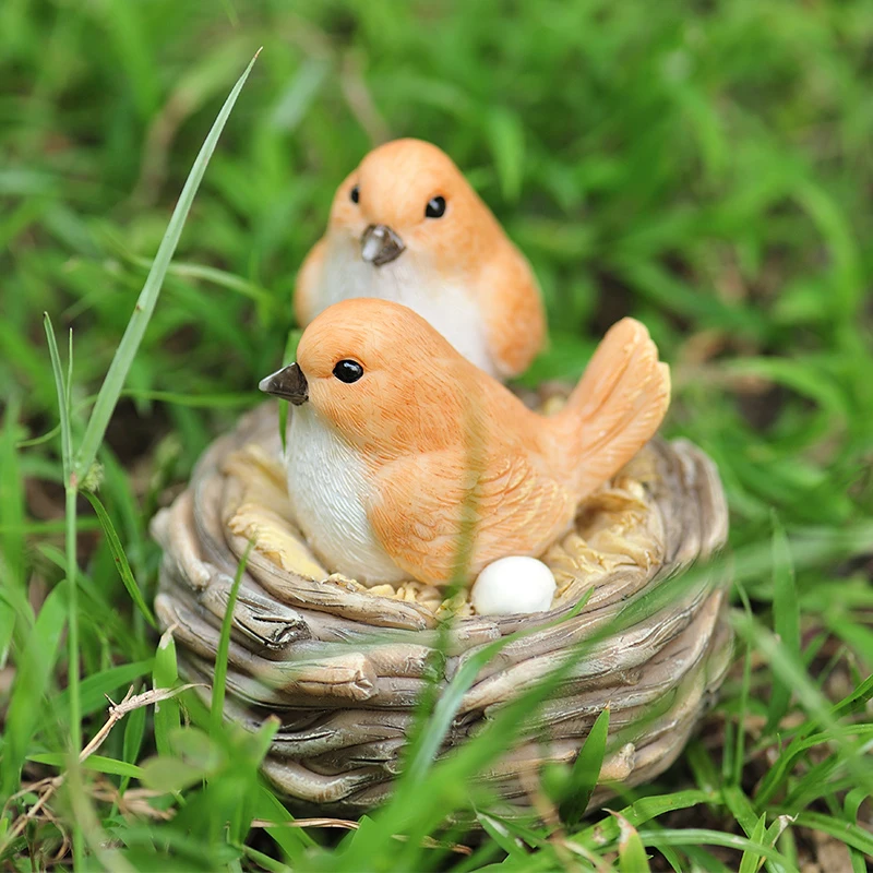 

Creative Simulation Mini Bird Miniature figurines Animal Model Handmade crafts Balcony flower pot landscape Fairy Garden Decor